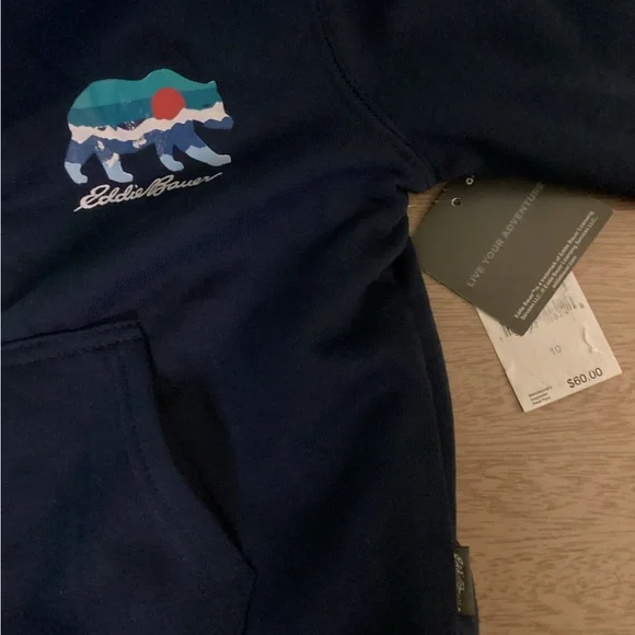 Eddie Bauer Kids Zip Up Hoodie Size 10 NWT - Picture 6 of 9